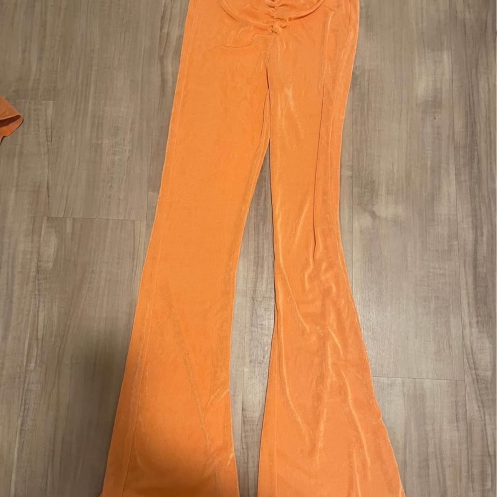Princess Polly Orange Flare Stretch Pants